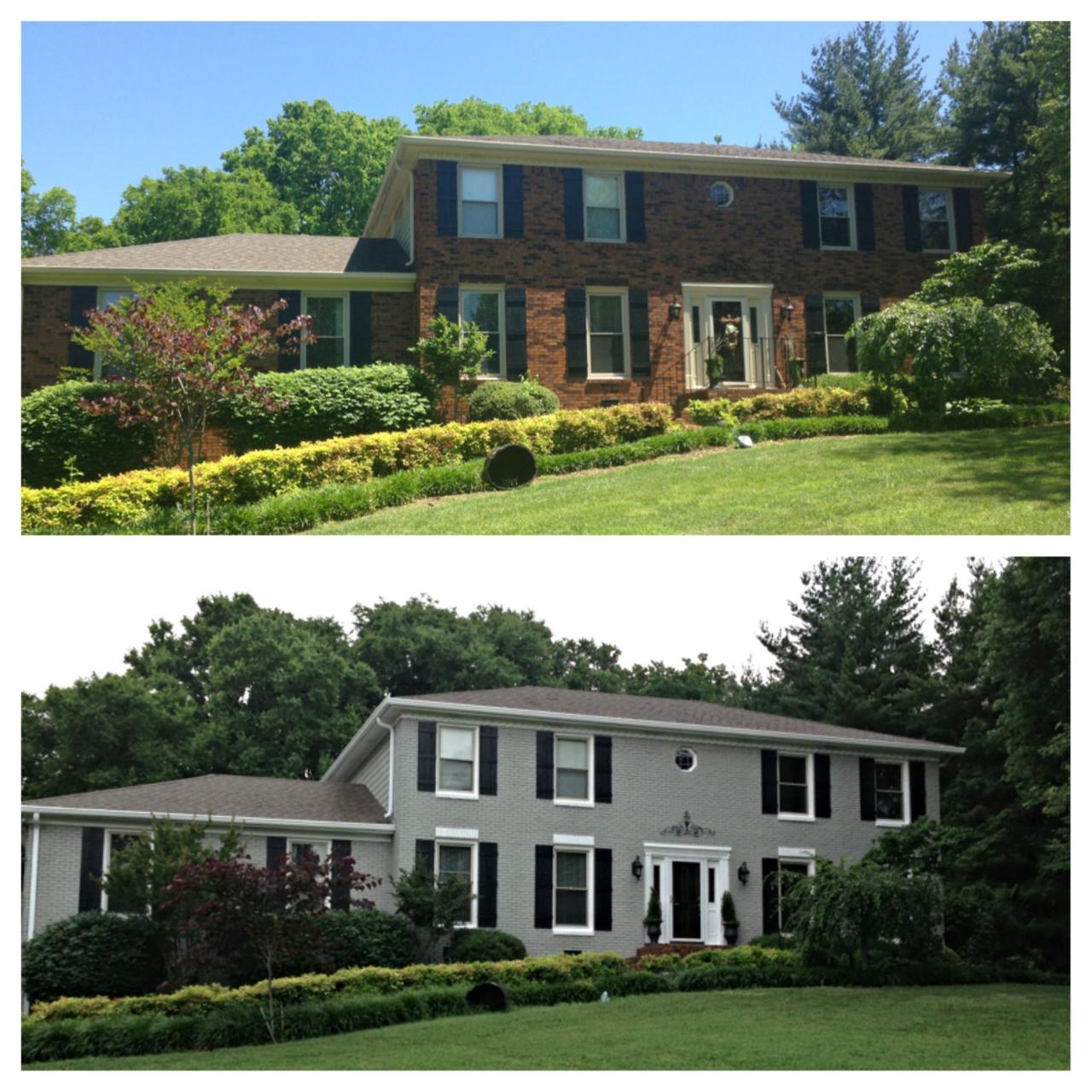 Gray Painted Brick House Before and After: A Jaw-Dropping Transformation